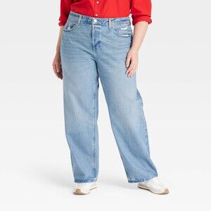 Mid-Rise 90's Baggy Jeans - Blue 17